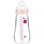 MAM Feel Good Γυάλινο Μπιμπερό Forest Κορίτσι 260ml Ροζ απο 2+μηνών (375SG) - Image 2