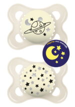 MAM Original Night Ορθοδοντική Πιπίλα Σιλικόνης Unisex Κρεμ 2-6 μηνών (2τμχ) (110SU)