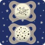 MAM Original Night Ορθοδοντική Πιπίλα Σιλικόνης Unisex Κρεμ 2-6 μηνών (2τμχ) (110SU) - Image 2