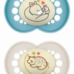MAM Original Night Orthodontic Silicone Pacifier Boy Blue⁄Cream 6-16 months (2pcs) (160SBc)