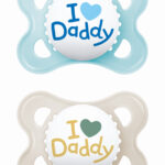 MAM Original Ορθοδοντική Πιπίλα I Love Daddy Γαλάζιο⁄Κρεμ 2-6 μηνών(2τμχ) (115SB1c)