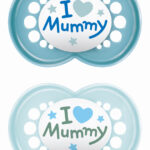 MAM Original Ορθοδοντική Πιπίλα Σιλικόνης I Love Mummy Αγόρι Μπλε⁄Γαλάζιο 6-16μηνών (2τμχ)(170SB2c)