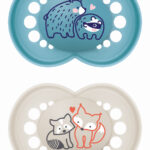 MAM Original Orthodontic Silicone Pacifier Boy Blue⁄Beige 16+months (2pcs)(250SBc)