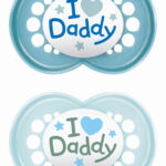 MAM Original Πιπίλα Ι Love Daddy Σιλικόνης Boy 16+ μηνών Μπλε⁄ Γαλάζιο (265SB1c)