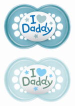 MAM Original Πιπίλα Ι Love Daddy Σιλικόνης Boy 6-16 μηνών Μπλε⁄ Γαλάζιο (2τμχ)(170SB1c) - Image 2