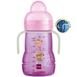 MAM Trainer+ Night Baby Bottle Transition to Cup Girl Pink 4+months 220ml (451G)