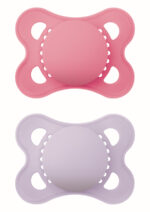 MAM Pacifier Colours of Nature Girl Silicone 2-6 months Purple & Pink, 2pcs - Image 2
