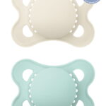 MAM Pacifier Colours of Nature Unisex Silicone 2-6 months Beige & Veraman, 2pcs