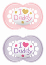 MAM Πιπίλα Ι Love Daddy Σιλικόνης  Κορίτσι Ροζ⁄Μώβ 16+ μηνών - Image 2