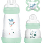 MAM Plastic Bottle Set Easy Start, Anti-Colic, Starter Set 0+ months Boy (655B)