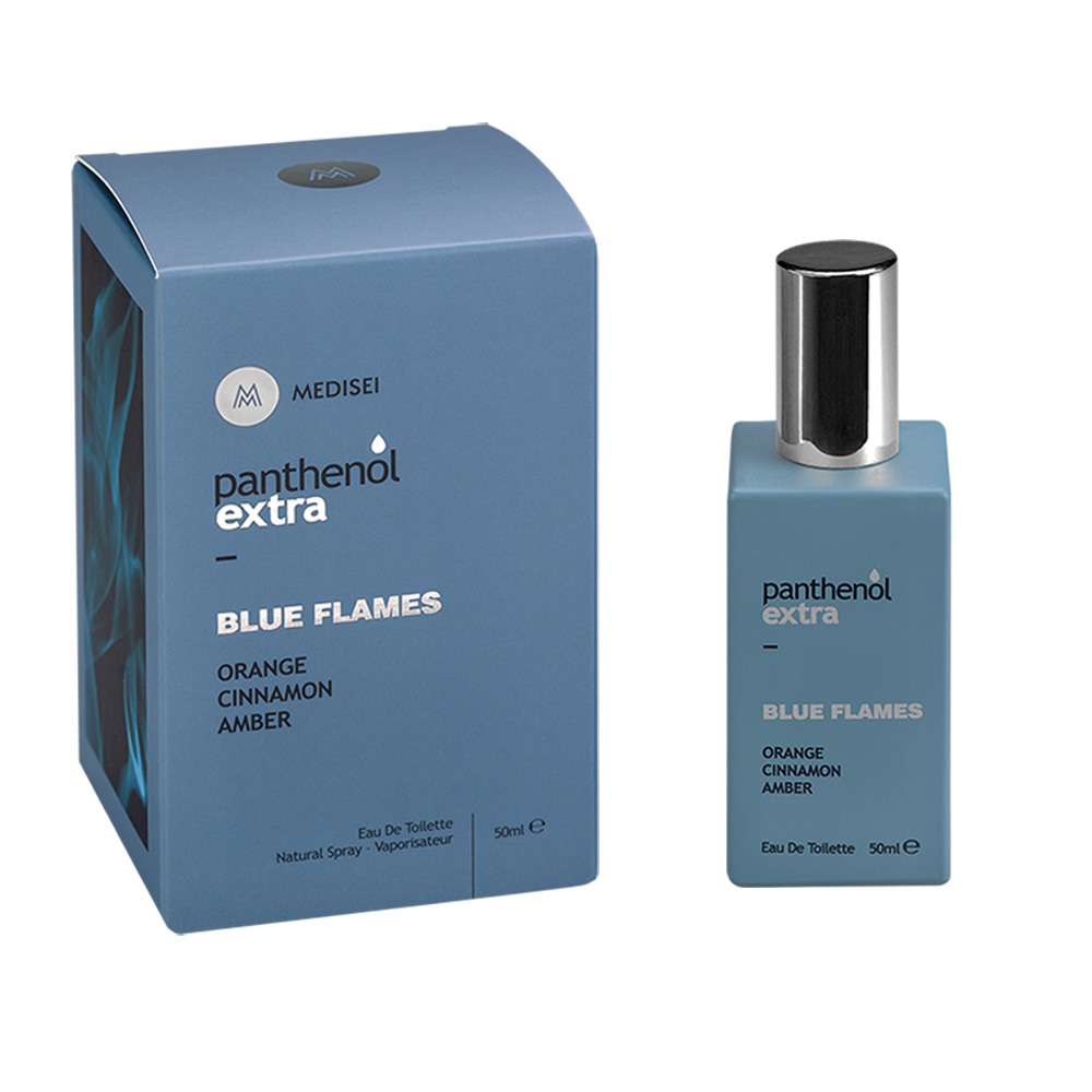 medisei-panthenol-extra-men-blue-flames-eau-de-toilette-50ml1.jpg Medisei Panthenol Extra Men Blue Flames Eau de Toilette 50ml - Image 1