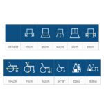 Wheelchair "Gemini Blue" 48cm 24' - Image 6