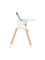 Modo Highchair 2 in 1 with wooden frame & Leatherette Seat Green - Image 3