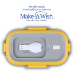 Nava Stainless Steel Rectangular Food Container "We Care", Yellow 800ml (10-262-008) - Image 4