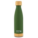 Nava Θερμός Μπουκάλι Ανοξείδωτο Bamboo "We Care" Πράσινο Σκούρο 500ml