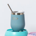 Nava Thermos Glass With Stainless Steel Straw "We Care" Blue 360ml(10-262-101) - Image 5