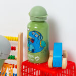 Nava Aluminium bottle "We Care" Green Dinosaur 400ml (10-125-012) - Image 3