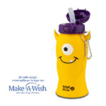 NAVA Μπουκάλι Νερού Σιλικόνης Κίτρινο Monster "We Care" 500ml (10-006-015) - Image 2