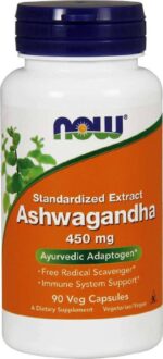 Now Foods Ashwagandha Extract 450mg 90 herbal capsules