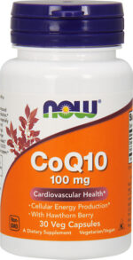 Now Foods CoQ10 100mg with Hawthorn Berry Συμπλήρωμα για Υγιές Καρδιαγγειακό Σύστημα 30veg.caps