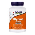 Now Foods Glycine 1000mg Συμπλήρωμα Διατροφής που Συμβάλει στην Παραγωγή Ενέργειας 100veg.caps