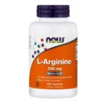 Now Foods L-Arginine 500mg Συμπλήρωμα Διατροφής για Παραγωγή Ενέργειας στους Μύες 100caps