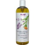 Now Foods Lavender Almond Massage Oil Βιολογικό Αμυγδαλέλαιο για Μασάζ 473ml
