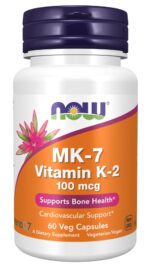 Now Foods MK-7 Vitamin K-2 Βιταμίνη 100mcg 60 φυτικές κάψουλες