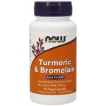 Now Foods Turmeric & Bromelain Συμπλήρωμα Διατροφής με Ισχυρές Αντιφλεγμονώδεις Ιδιότητες 90vegcaps