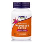 Now Foods Vitamin D-3 Vitamin for Immune 5000iu 120 soft capsules