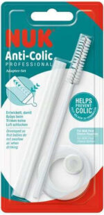 NUK Anti-Colic Professional Adapter Σετ Ανταλλακτικών με Βουρτσάκι 3τμχ