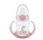 NUK  First Choice Disney Baby Εκπαιδευτικό Μπιμπερό με Λαβές Bambi 6-18m Ροζ 150ml