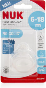 NUK First Choice Plus Flow Control Θηλή από Σιλικόνη Ρυθμιζόμενης Ροής για 6-18 μηνών - Image 4