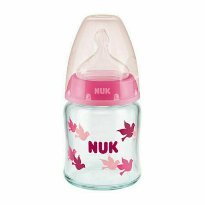 nuk-first-choice-Γυάλινο-Μπιμπερό-με-Θηλή-Σιλικόνης-0-6-μηνών-Ροζ-120ml1.jpg NUK First Choice Γυάλινο Μπιμπερό με Θηλή Σιλικόνης 0-6 μηνών Ροζ 120ml - Image 1