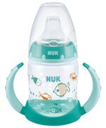 NUK  First Choice Εκπαιδευτικό Μπιμπερό με Λαβές 6-18m, Πράσινο 150ml