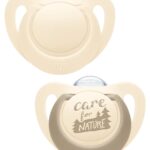 NUK for Nature Πιπίλες Σιλικόνης 0-6m Μπεζ 2τμχ