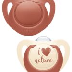 NUK for Nature Πιπίλες Σιλικόνης 18-36m Κόκκινη⁄Μπεζ 2τμχ