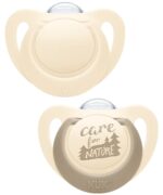 NUK for Nature Πιπίλες Σιλικόνης 6-18m Μπεζ 2τμχ