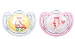 Nuk Freestyle Orthodontic Silicone Pacifier Girl with Case 6-18 months, 2pcs - Image 2