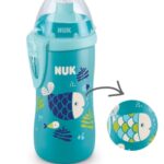 NUK Junior Cup με καπάκι Push-Pull Μπλε για 18m+ 300ml