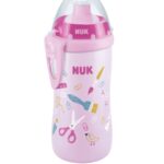 NUK Junior Cup με καπάκι Push-Pull Ροζ για 18m+ 300ml
