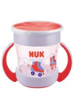 NUK Mini Magic Cup 6m+ με Χείλος & Καπάκι Μωβ,160ml