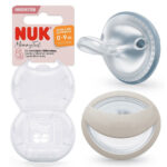 NUK Mommy Feel Πιπίλες Σιλικόνης για 0-9 μηνών με Θήκη Γαλάζια & Μπεζ 2τμχ - Image 2