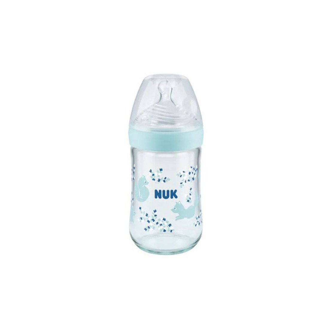 nuk-nature-sense-Γυάλινο-Μπιμπερό-Μπλε-με-δείκτη-θερμοκρασίας-για-0-6m-240ml1.jpg NUK Nature Sense Γυάλινο Μπιμπερό Μπλε με δείκτη θερμοκρασίας για 0-6m, 240ml - Image 1