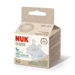 NUK Nature Sense Θηλή Softer Γρήγορη Ροής (L) απο 0+ μηνών, 2 τμχ