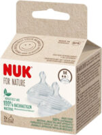 NUK Nature Sense Θηλή Softer Μέτρια Ροής (M) απο 0+ μηνών, 2 τμχ