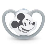 NUK Perfect Match Air Πιπίλα Σιλικόνης για 0-6 μηνών με Θήκη Mickey Γκρι