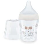 NUK Perfect Match Rainbow Μπιμπερό Γυάλινο με Μαλακή Θηλή Σιλικόνης 120ml