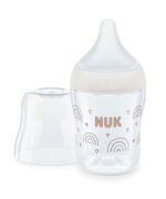 NUK Perfect Match Rainbow Μπιμπερό Γυάλινο με Μαλακή Θηλή Σιλικόνης 120ml