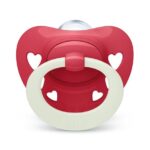 Nuk Signature Night Silicone Orthodontic Pacifier with Case 18-36m 1pc Red